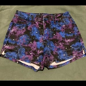Galaxy print shorts